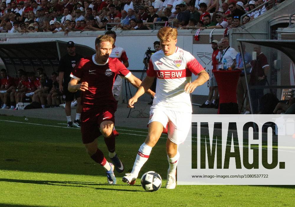 Offenbach am Main, Pluto Stadium at Bieberer Berg Anniversary Match: Kickers Offenbach OFC vs. VfB Stuttgart Maximilian Schmid 9, OFC vs. Finn Jeltsch VfB9