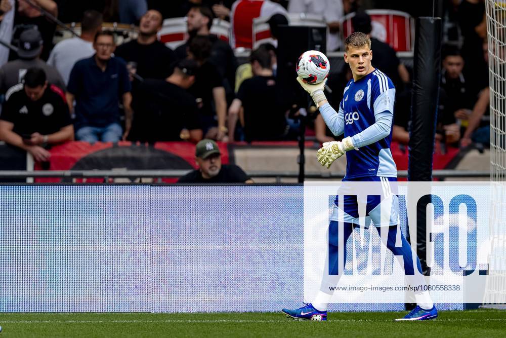 AMSTERDAM: AFC Ajax Amsterdam goalkeeper Maarten Paes during the Conference League match between AFC Ajax and FK Vojvodina at the Johan Cruijff ArenA on July 30, 2026, in Amsterdam, the Netherlands. Photo by DeFodi Images