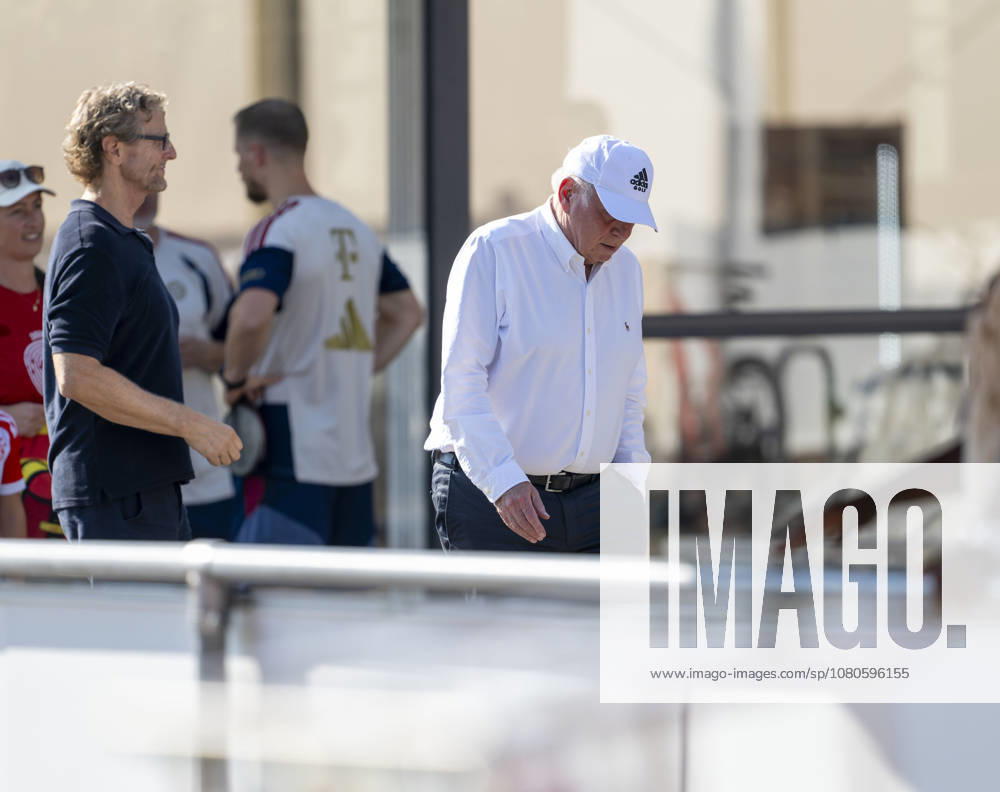 2026–2027 Bundesliga, FC Bayern Munich training camp in Rottach Egern on Lake Tegernsee, Bavaria; friendly match between FC Rottach Egern and FC Bayern Munich; Honorary President Uli Hoeneß of FC Bayern Munich; Hoeneß