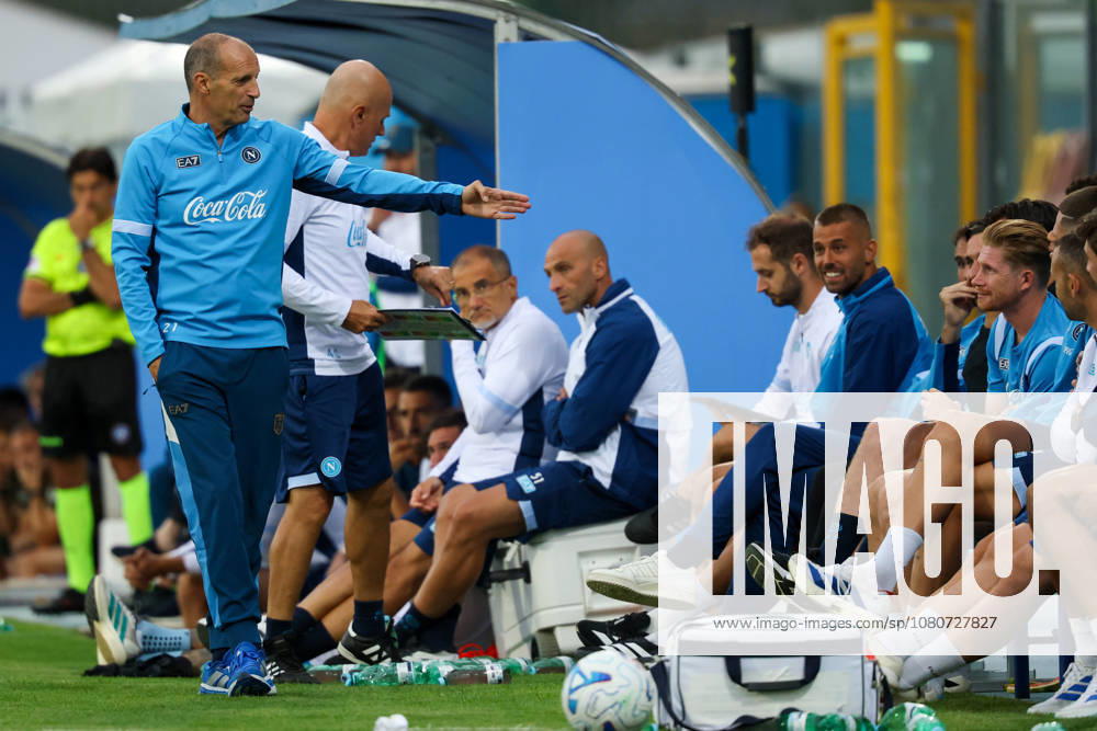 Napolis head coach Massimiliano Allegri during the friendly match Napoli and Osasuna at the Teofilo Patini Stadium in Castel Di Sangro, Central Southern Italy - Wednesday, August 05 , 2026. - Soccer .