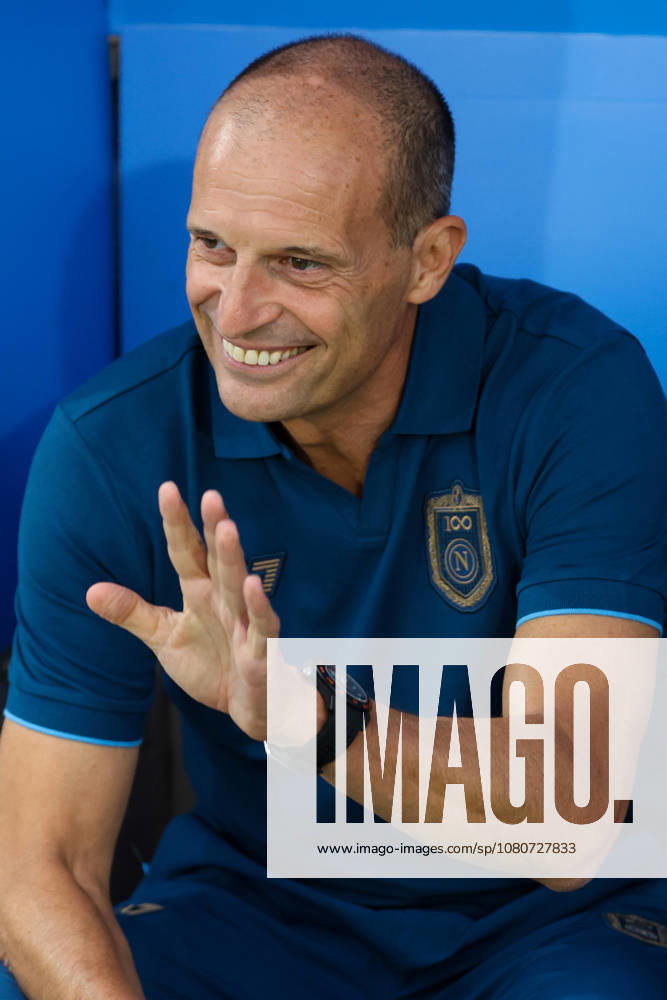 Napolis head coach Massimiliano Allegri during the friendly match Napoli and Osasuna at the Teofilo Patini Stadium in Castel Di Sangro, Central Southern Italy - Wednesday, August 05 , 2026. - Soccer .