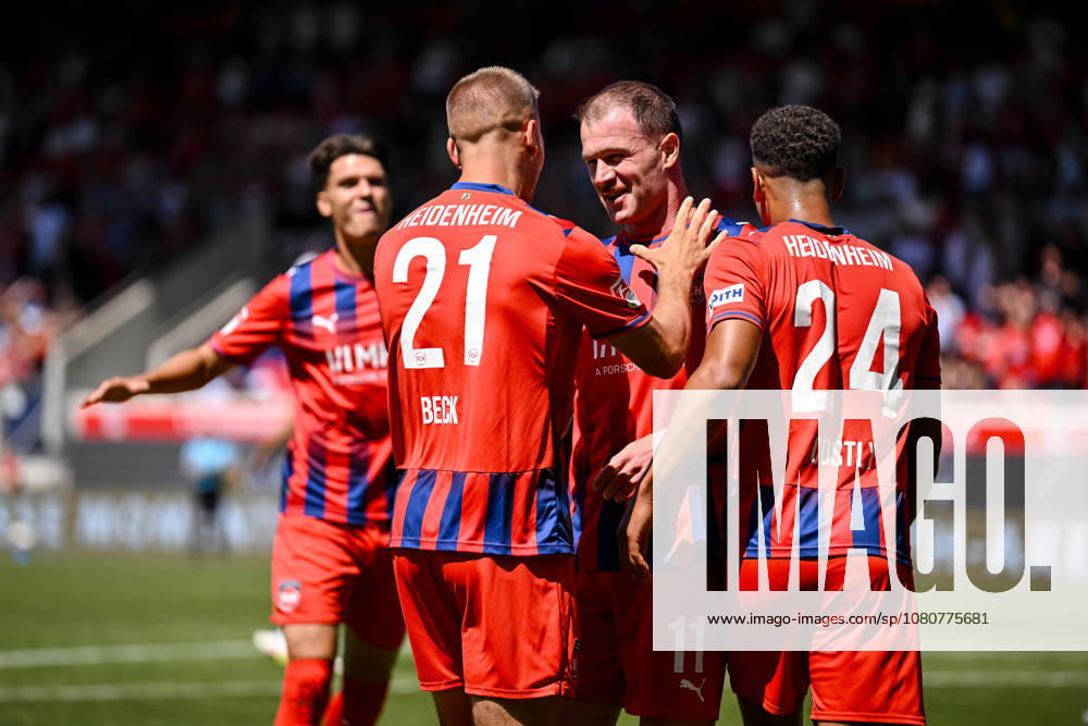 Budu Siwsiwadse of 1 FC Heidenheim 1846 gestures and cheers during the 2. Bundesliga match between 1 FC Heidenheim and VfL Osnabrück, at the Voith Arena on August 8, 2026, in Heidenheim an der Brenz, Germany. Photo by Harry Langer, DeFodi Images. Budu Siwsiwadse of 1 FC Heidenheim 1846 gestures and cheers during the 2nd Bundesliga match between 1 FC Heidenheim and VfL Osnabrück at the Voith Arena on August 8, 2026 in Heidenheim an der Brenz, Germany. Photo by Harry Langer, DeFodi Images. DFB and DFL regulations prohibit any use of photographs as image sequences and or quasi-video. Photo by Harry Langer, DeFodi Images. DFB and DFL regulations prohibit any use of photographs as imSEQUENCES AND OR QUASI-VIDEO