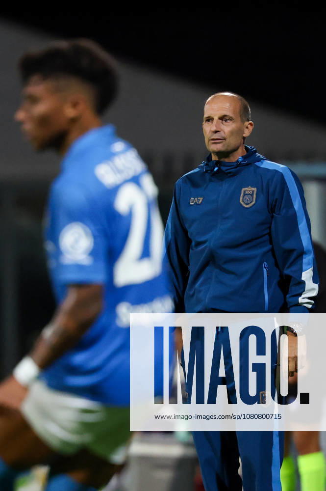 Napolis head coach Massimiliano Allegri during the friendly match Napoli and Celta Vigo at the Teofilo Patini Stadium in Castel Di Sangro, Central Southern Italy - Saturday, August 08 , 2026. - Soccer .