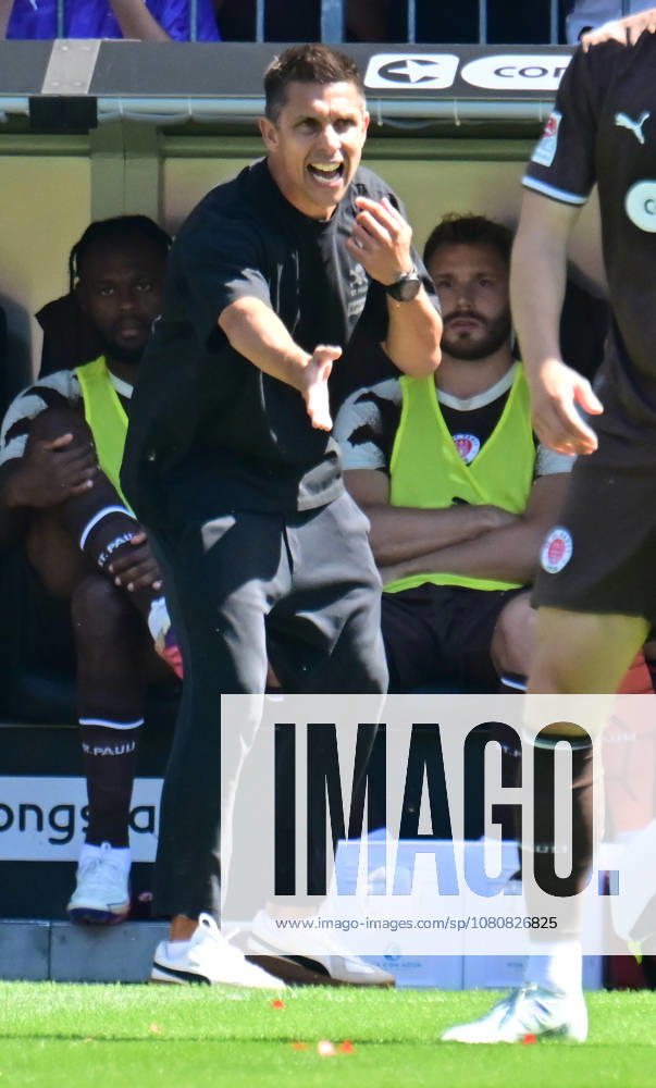 GER Soccer, Men, 2nd Division, Matchday 1, 2026–2027 Season, Hamburg, FC St. Pauli vs. SpVgg Greuther Fürth Coach Marcel Rapp Pauli DFB DFL regulations prohibit any use of photographs as image sequences and or quasi-video Hamburg Millerntorstadion Hamburg Germany
