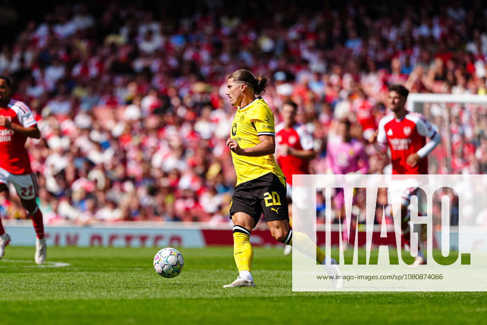 Marcel Sabitzer, Borussia Dortmund, 20 ENG, FC Arsenal vs. Borussia Dortmund, Soccer, Emirates Cup 2026, 2026–2027 Season, August 9, 2026, ENG, Arsenal FC vs. Borussia Dortmund, Soccer, Friendly Match, 2026–2027 Season, August 9, 2026, London