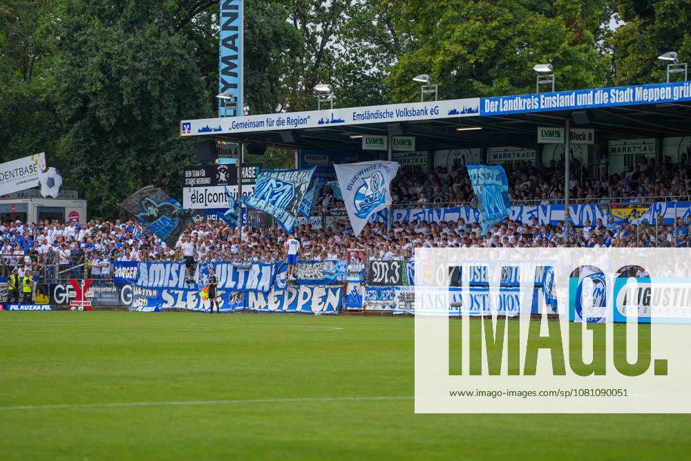 German Soccer, 3rd Division, Matchday 2, Hänsch Arena, SV Meppem vs. SG Sonnenhof Großaspach—Spectators, Scene, Ultras, Meppener