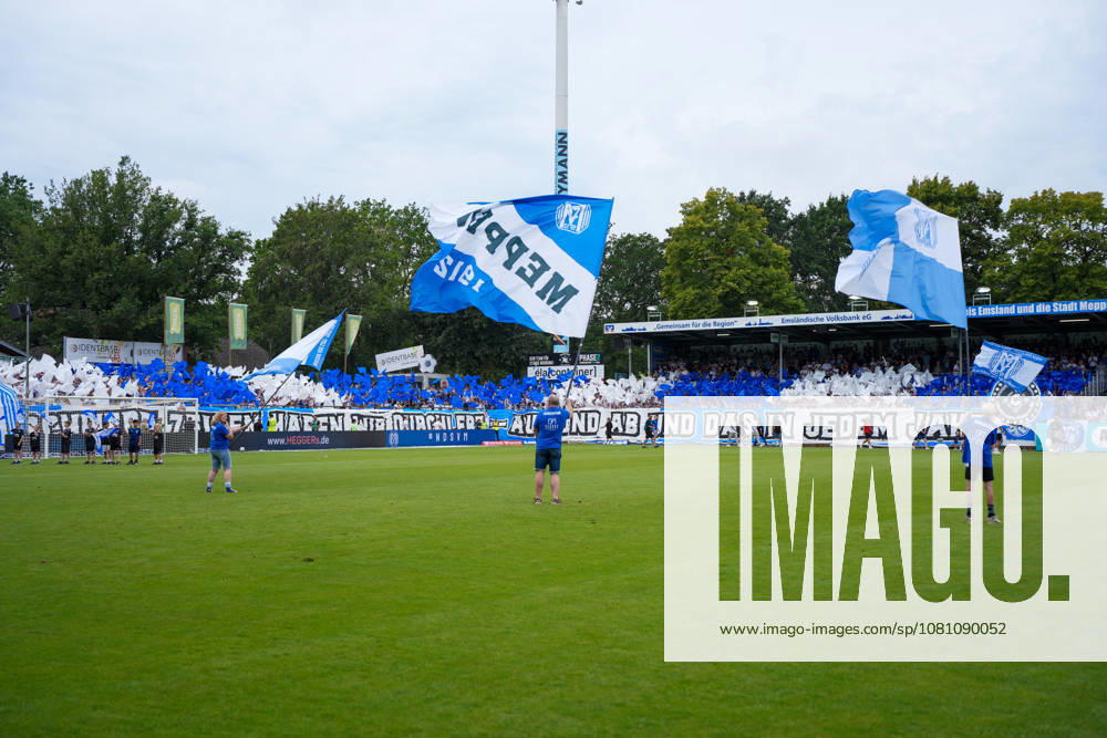 German Soccer, 3rd Division, Matchday 2, Hänsch Arena, SV Meppen vs. SG Sonnenhof Großaspach – SV Meppen Choreography