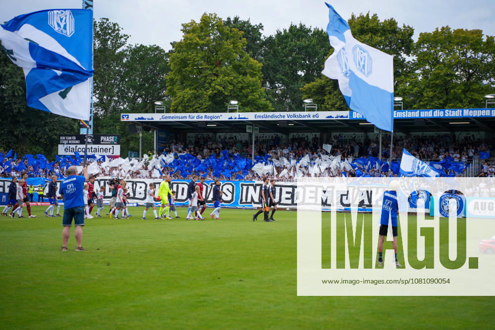 German Soccer, 3rd Division, Matchday 2, Hänsch Arena, SV Meppen vs. SG Sonnenhof Großaspach – SV Meppen Choreography