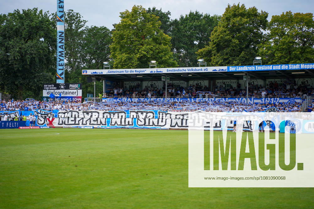 German Soccer, 3rd Division, Matchday 2, Hänsch Arena, SV Meppen vs. SG Sonnenhof Großaspach – SV Meppen Choreography