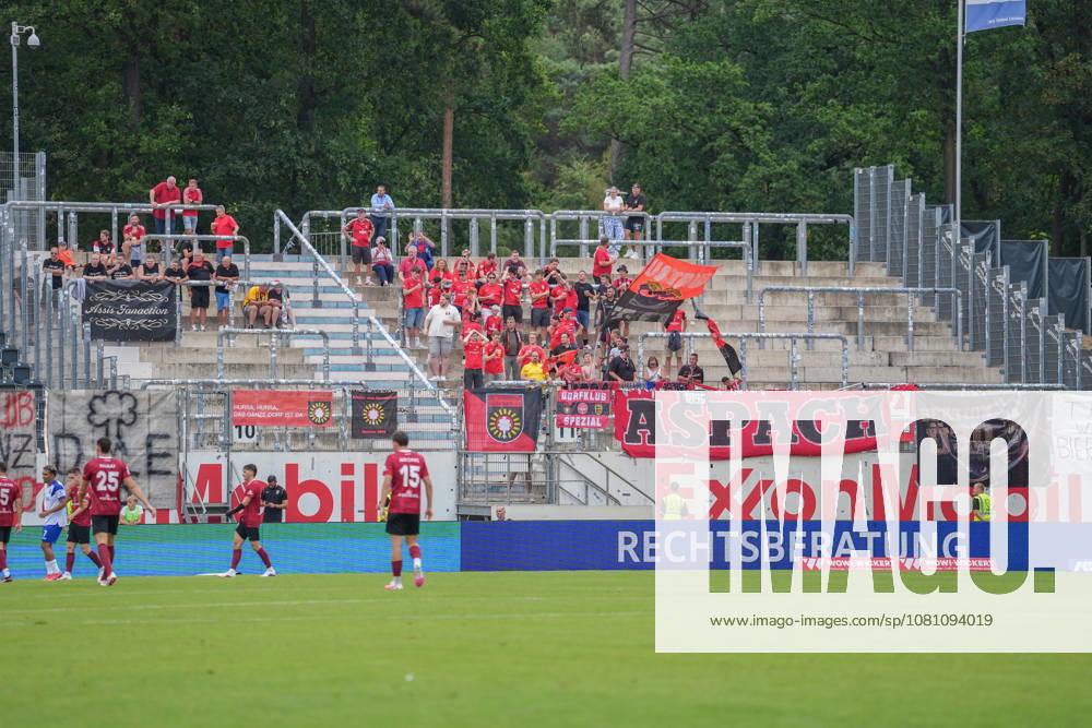 German Soccer, 3rd Division, Matchday 2, Hänsch Arena, SV Meppem vs. SG Sonnenhof Großaspach, Sonnenhof Großaspach Fans
