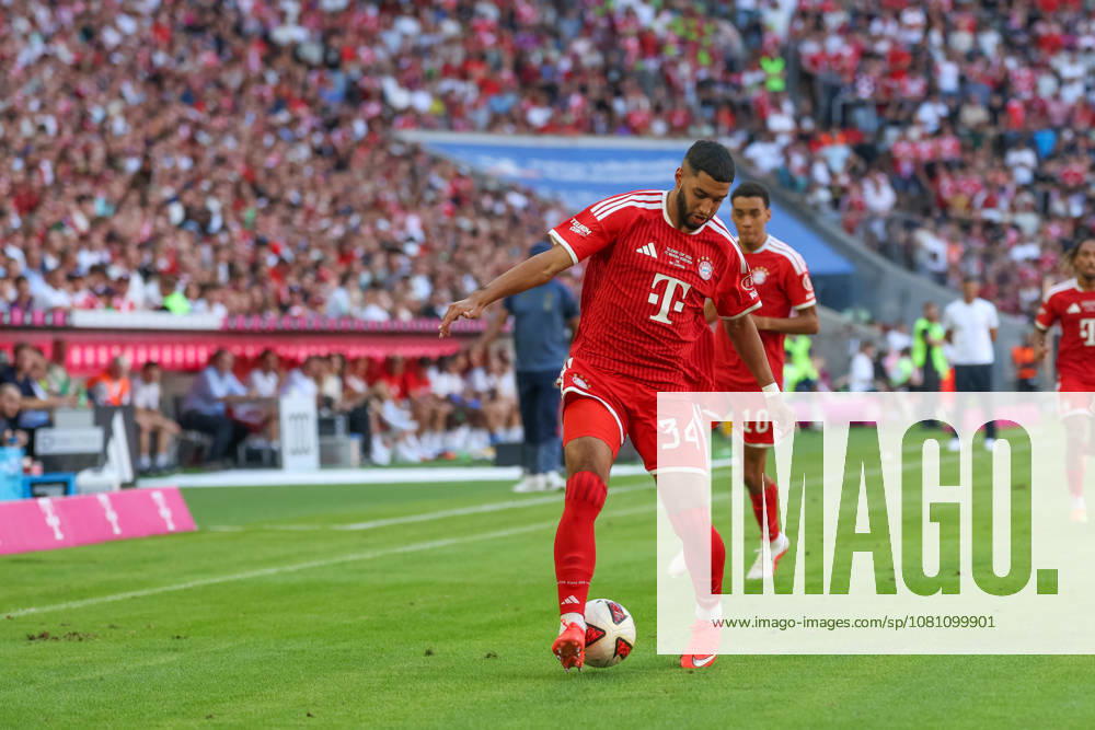 Ismael Saibari, FC Bayern Munich, 34, with the ball, GER, FC Bayern Munich vs. RB Leipzig, soccer, Telekom Cup, friendly match, 2026–2027 season, August 15, 2026, GER, FC Bayern Munich vs. RB Leipzig, soccer, Telekom Cup, friendly match, 2026–2027 season, August 15, 2026, Munich