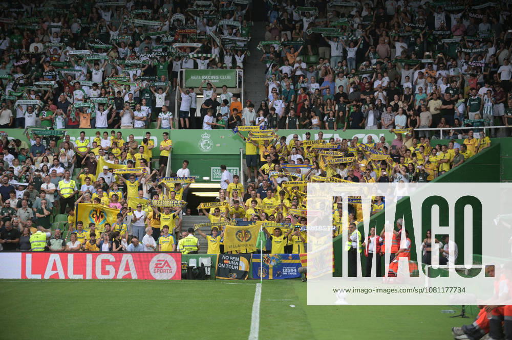 ESP LaLiga EA Sports: Racing Santander vs. Villarreal CF—Villarreal fans during the LaLiga EA Sports match between Racing Santander and Villarreal CF, played at Campos de Sport de El Sardinero Stadium in Cantabria on August 16, 2026, in Spain. Spanish Soccer
