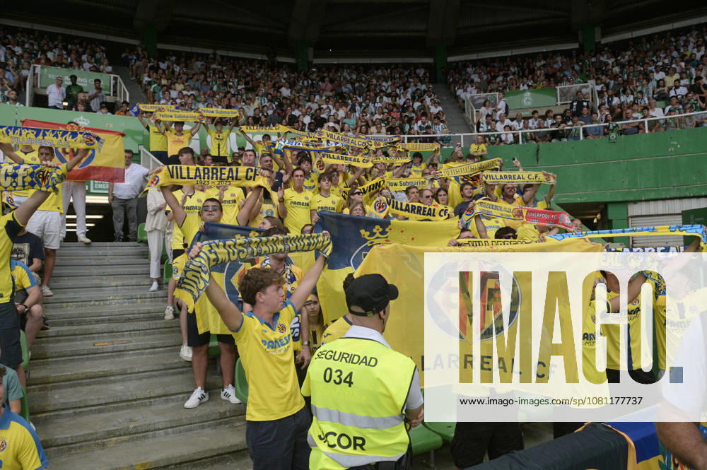 ESP LaLiga EA Sports: Racing Santander vs. Villarreal CF—Villarreal fans during the LaLiga EA Sports match between Racing Santander and Villarreal CF, played at Campos de Sport de El Sardinero Stadium in Cantabria on August 16, 2026, in Spain. Spanish Soccer