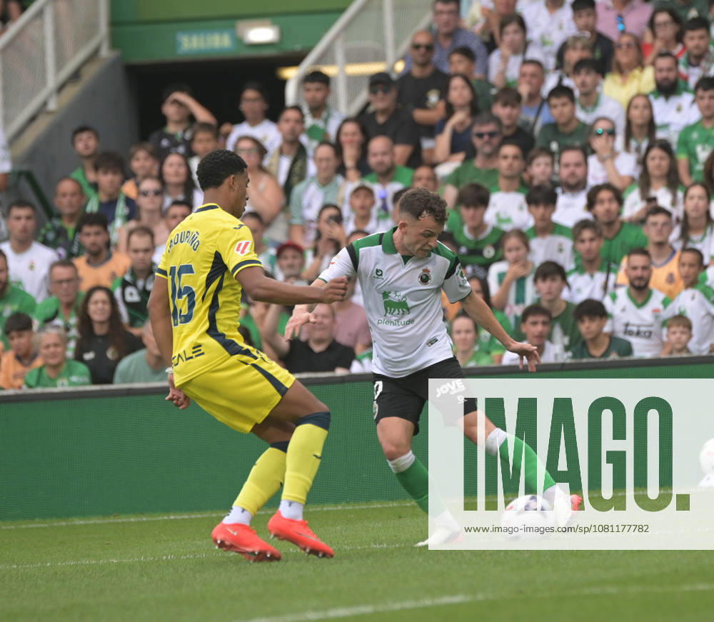 ESP LaLiga EA Sports: Racing Santander vs. Villarreal CF — Inigo Vicente of Racing Santander during the LaLiga EA Sports match between Racing Santander and Villarreal CF, played at Campos de Sport de El Sardinero Stadium in Cantabria on August 16, 2026, in Spain — Spanish Soccer