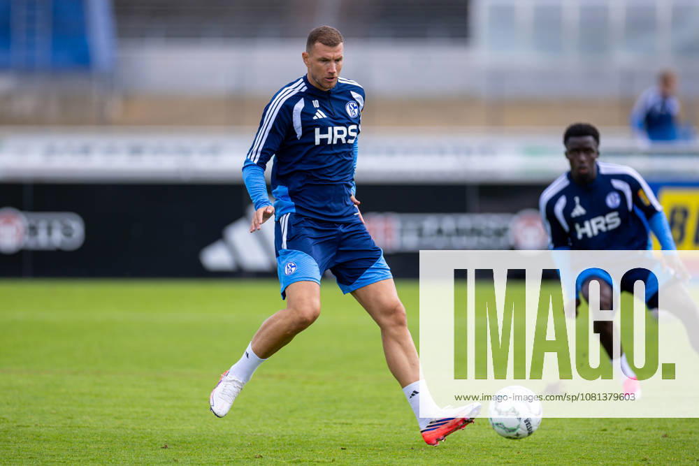 Soccer, FC Schalke 04 training session: Edin Dzeko, FC Schalke 04, Gelsenkirchen, FC Schalke 04 training facility, North Rhine-Westphalia, Germany, xRHR, PHOTO YYx