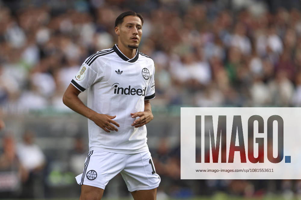 Younes Ebnoutalib of Eintracht Frankfurt watches during the first-round DFB Cup match between SC St. Toenis and Eintracht Frankfurt, Grotenburg Stadium on August 21, 2026, in Krefeld, Germany. Photo by Oliver Kaelke, DeFodi Images. Younes Ebnoutalib of Eintracht Frankfurt looks on during the first-round match of the DFB Cup between SC St. Toenis and Eintracht Frankfurt at Grotenburg Stadium on August 21, 2026 in Krefeld, Germany. Photo by Oliver Kaelke, DeFodi Images. DFB and DFL regulations prohibit any use of photographs as image sequences and or quasi-video. Photo by Oliver Kaelke, DeFodi Images.