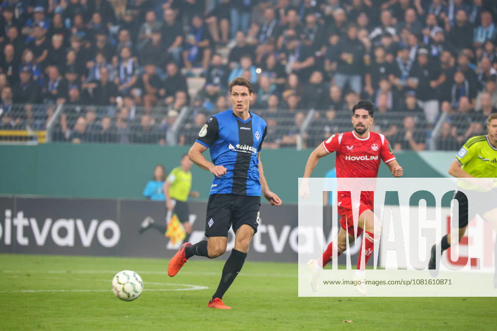 Maximilian Thalhammer, SV Waldhof Mannheim, 8 Soccer DFB Cup, 1st Round, SV Waldhof Mannheim vs. 1 FC Kaiserslautern on August 21, 2026, at Carl Benz Stadium in Mannheim, Germany; Carl Benz Stadium, Mannheim, Germany