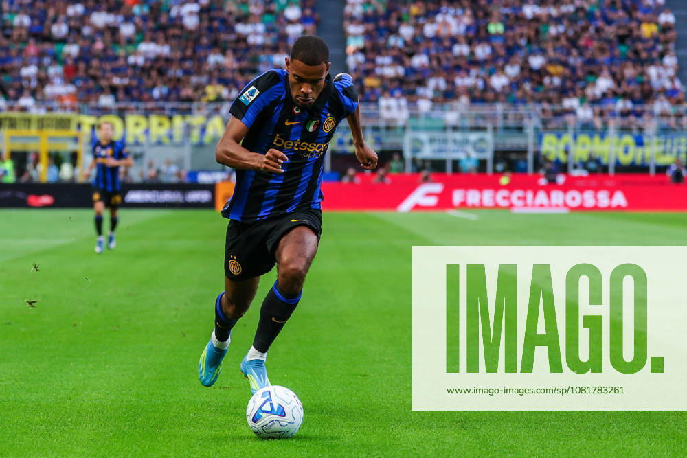 Andy Diouf of FC Internazionale seen in action during Serie A 2026 27 football match between FC Internazionale and AC Monza at Stadio Giuseppe Meazza Milan Italy on 22 August 2026. Milan Stadio Giuseppe Meazza Milan Italy