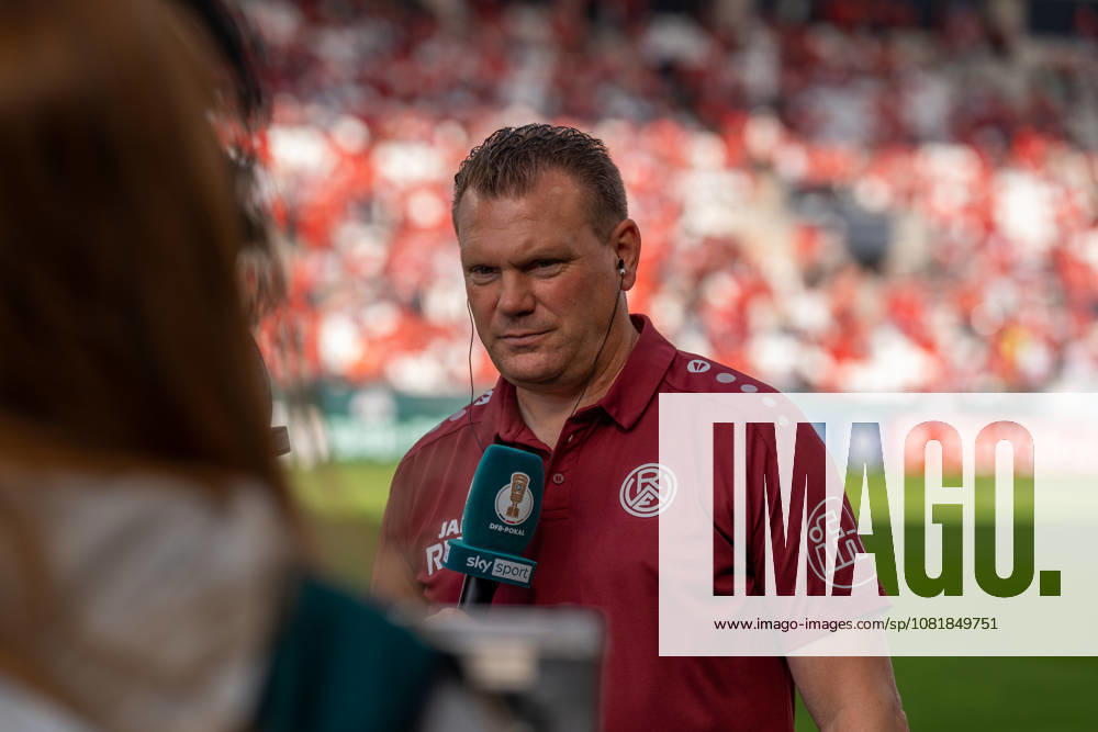 Uwe Koschinat, Rot-Weiss Essen, head coach, in a pre-match interview, GER Rot-Weiss Essen vs. FC St. Pauli, soccer, DFB Cup, Round 1, 2026–2027 Main Round, August 23, 2026 DFB DFL regulations prohibit any use of photographs as image sequences and or quasi-video, GER Rot Weiss Essen vs. FC St. Pauli, Soccer, DFB Cup, Round 1, Main Round 2026–2027, August 23, 2026, Essen