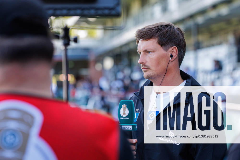 Merlin Polzin, Hamburger SV Coach, in an interview on Sky Sport GER; SC Verl vs. Hamburger SV, Soccer, DFB Cup, 1st Round, 2026–2027 Season, August 24, 2026 DFL regulations prohibit the use of photographs as image sequences and or quasi-video footage GER, SC Verl vs. Hamburger SV, soccer, DFB Cup, Round 1, 2026–2027 season, August 24, 2026 Verl