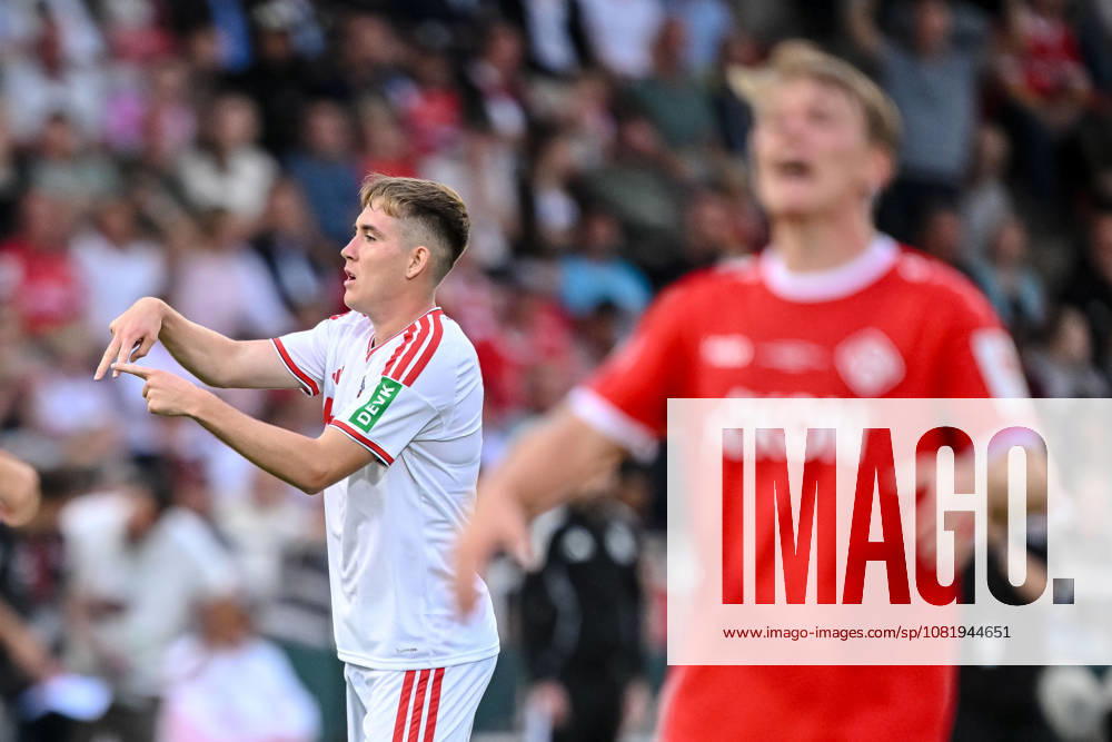 Isak Johannesson of 1. FC Köln celebrates after scoring his team’s first goal during the DFB Cup first-round match between Würzburger Kickers and 1. FC Köln at AKON ARENA on August 24, 2026, in Würzburg, Germany. Photo by Harry Langer, DeFodi Images. Isak Johannesson of 1. FC Köln celebrates after scoring his team’s first goal during the DFB-Pokal first-round match between Würzburger Kickers and 1. FC Köln at AKON ARENA on August 24, 2026 in Würzburg, Germany. Photo by Harry Langer, DeFodi Images. Photo by Harry Langer, DeFodi Images. DFB and DFL regulations prohibit any use of photographs as image sequences and or quasi-video.