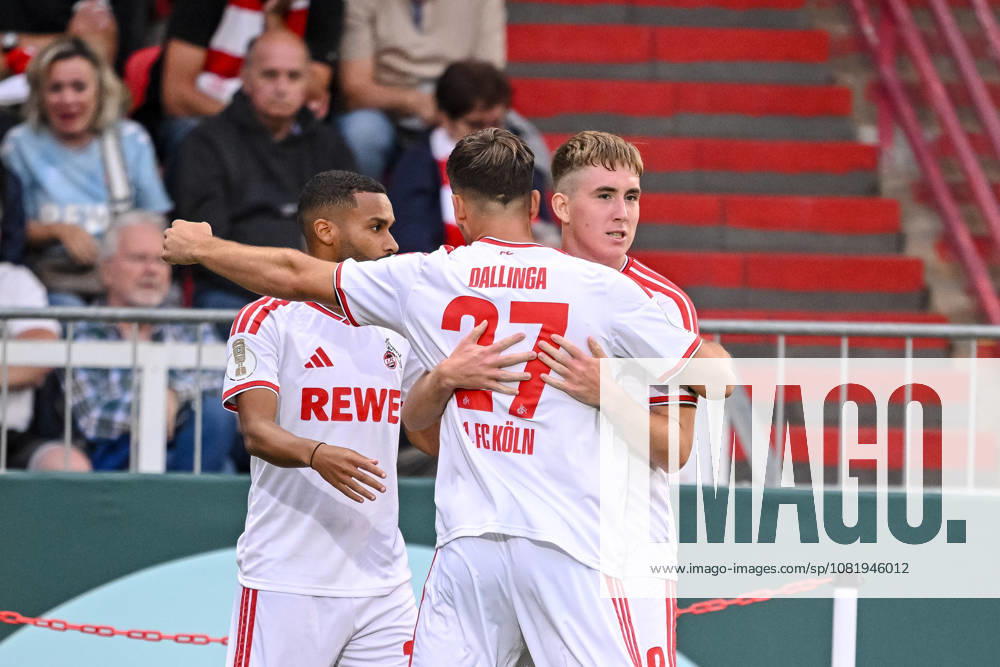 Isak Johannesson of 1. FC Köln celebrates a goal with his teammates after scoring to make it 1–2 during the first-round DFB Cup match between Würzburger Kickers and 1. FC Köln, AKON ARENA on August 24, 2026, in Würzburg, Germany. Photo by Harry Langer, DeFodi Images. Isak Johannesson of 1. FC Köln celebrates after scoring his team’s second goal with teammates during the DFB Cup first-round match between Würzburger Kickers and 1. FC Köln at AKON ARENA on August 24, 2026 in Würzburg, Germany. Photo by Harry Langer, DeFodi Images. Photo by Harry Langer, DeFodi Images. DFB and DFL regulations prohibit any use of photographs as image sequences and or quasi-video.