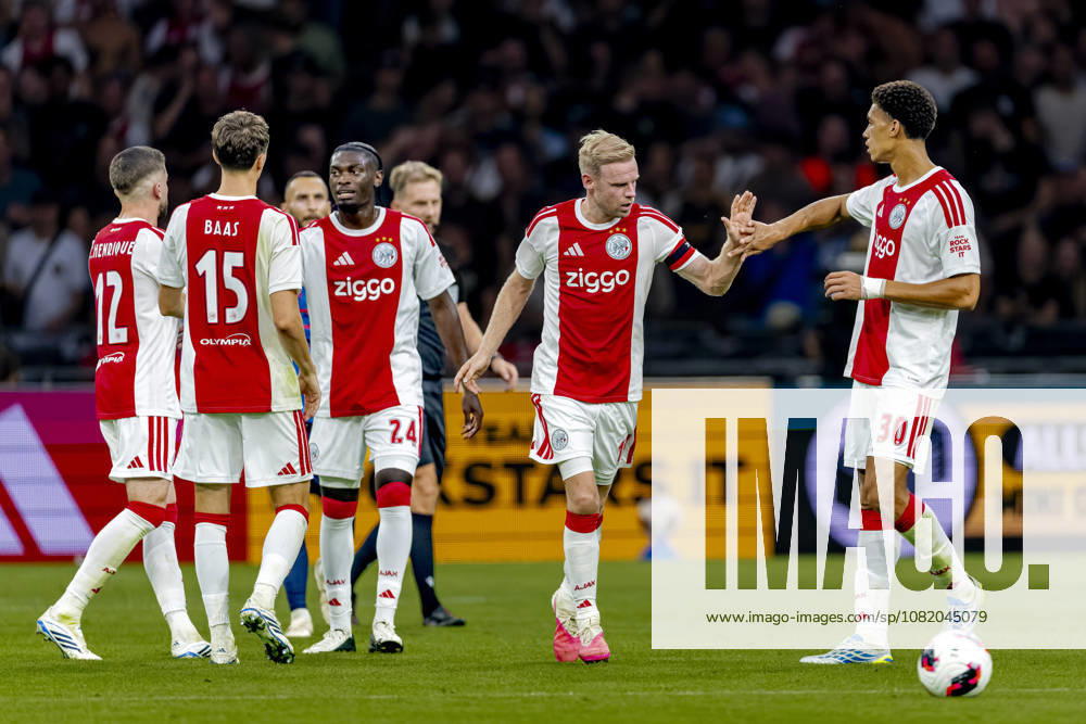 AMSTERDAM: AFC Ajax Amsterdam midfielder Davy Klaassen scores the equalizer to make it 2–2 and celebrates the goal during the UEFA Conference League match at the Johan Cruijff ArenA on August 27, 2026, in Amsterdam, the Netherlands. Photo by DeFodi Images