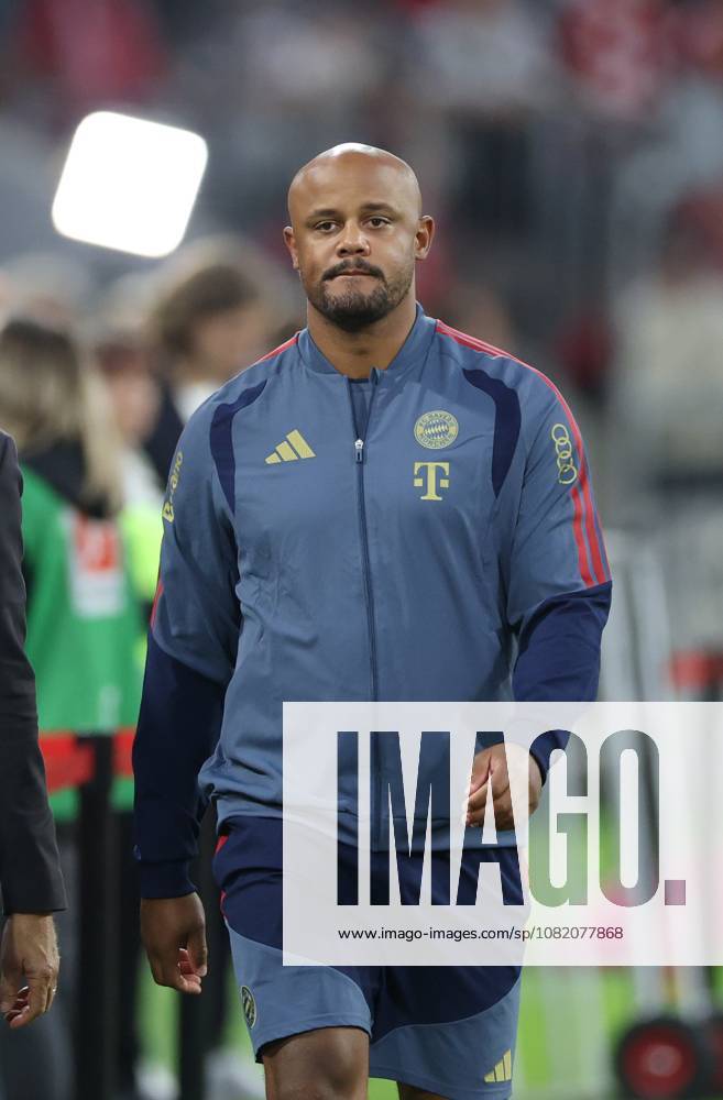 GER, Soccer, Men s, Bundesliga 1, 2026–2027 Season, Matchday 1, FC Bayern Munich vs. VfB Stuttgart Feature Highlights Coach Vincent Kompany FC Bayern Munich DFB DFL regulations prohibit any use of photographs as image sequences and or quasi-video Munich Allianz Arena Bayern Germany