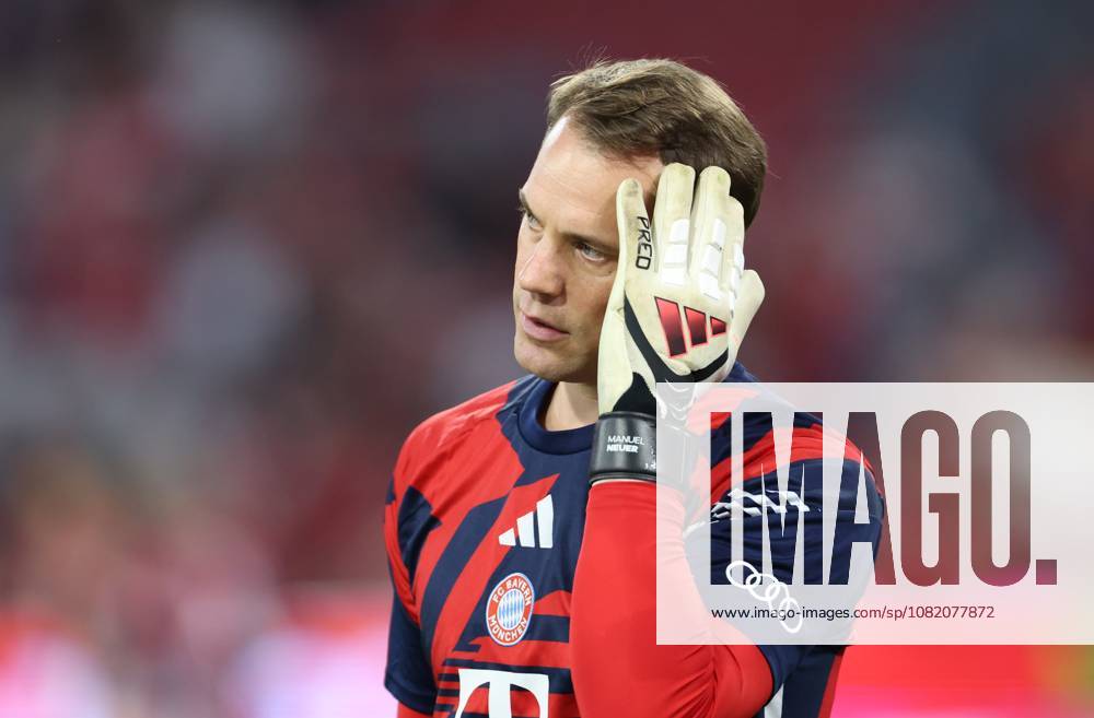 GER, Soccer, Men s, Bundesliga 1, 2026–2027 Season, Matchday 1, FC Bayern Munich vs. VfB Stuttgart Feature Highlights Goalkeeper Manuel Neuer FC Bayern Munich 01 DFB DFL regulations prohibit any use of photographs as image sequences and or quasi-video Munich Allianz Arena Bayern Germany