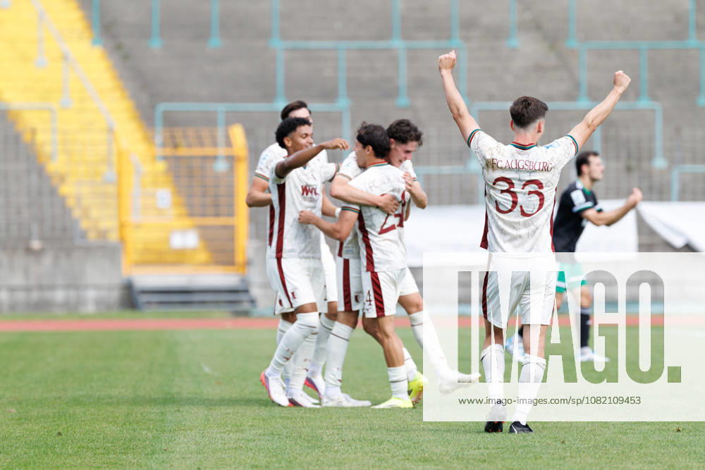 FC Augsburg II scores the goal to make it 2-1 in the match between FC Augsburg II and SC Eltersdorf, soccer, men s, Bavarian Regional League, 2026–2027, Matchday 6 on August 29, 2026, in Augsburg, Rosenaustadion, Bavaria, Germany