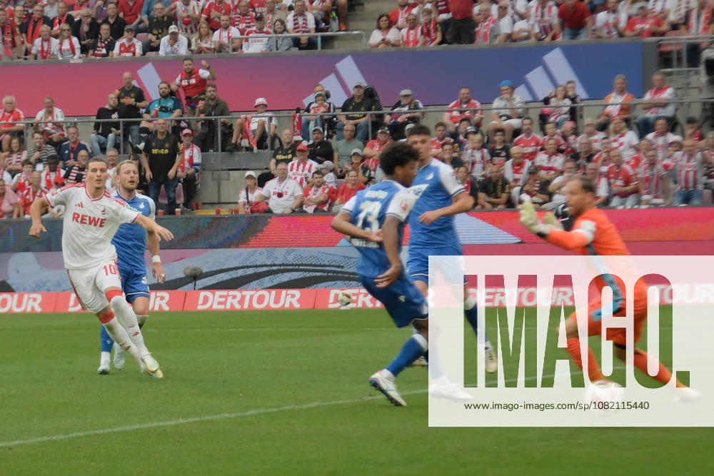 Said El Mala of Cologne scores the goal on August 29, 2026, 1:1 ¢ Soccer ¢ 1. FC Cologne vs. TSG Hoffenheim, Rheinenergiestadion, Cologne, DFB and DFL regulations prohibit any use of photographs as image sequences and or quasi-video. NRW, Germany