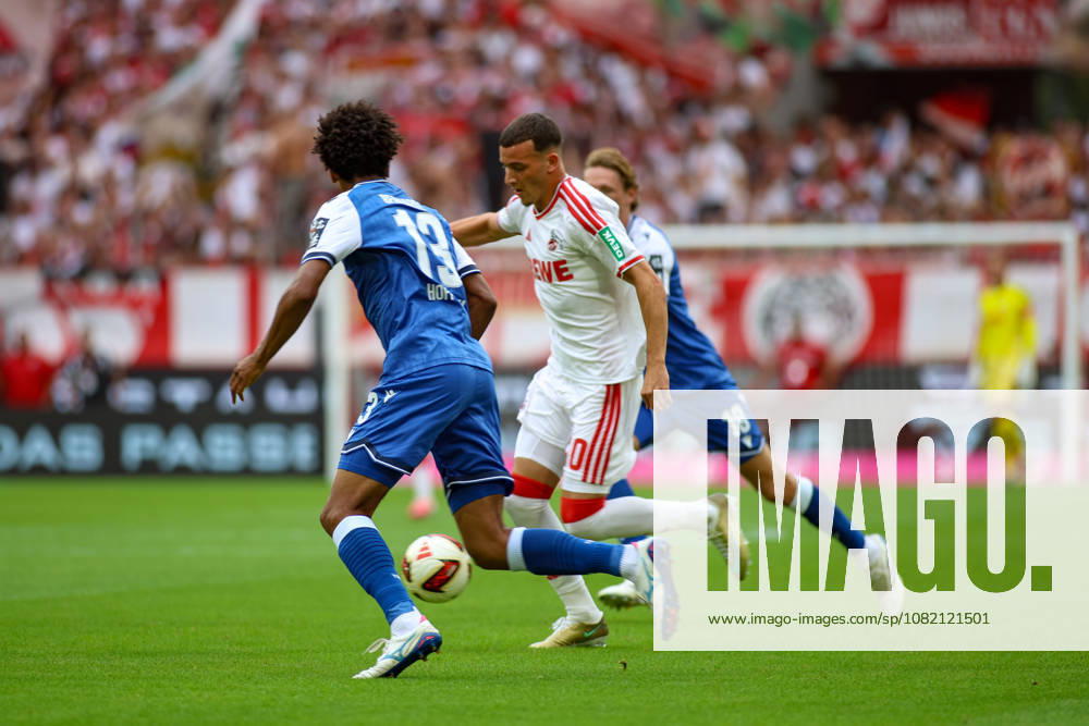 GER, Soccer, Men s, Bundesliga, 1. Bundesliga, 2026–2027 Season, 1. FC Köln vs. TSG 1899 Hoffenheim: Bernardo (TSG) and Said El Mala (KOE) and Tim Lemperle (TSG) battle for the ball