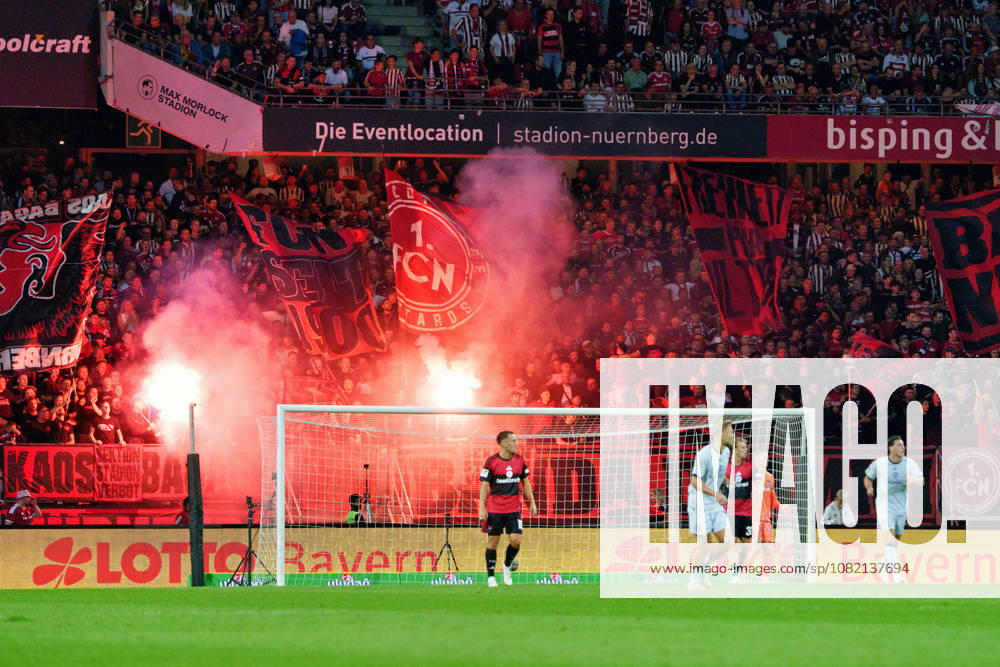 Home fans of 1 FC Nuremberg, GER, 1 FC Nuremberg vs. Arminia Bielefeld, soccer, 2. Bundesliga, Matchday 3, 2026–2027 season, August 29, 2026, DFL regulations prohibit any use of photographs as image sequences and or quasi-video, GER, 1 FC Nuremberg vs. Arminia Bielefeld, soccer, 2. Bundesliga, Matchday 3, 2026–2027 season, August 29, 2026, Nuremberg
