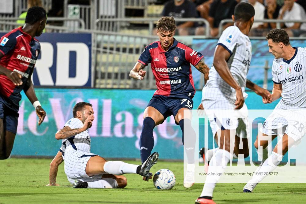 IPA87946921 - Daniel Maldini of Cagliari Calcio during the Cagliari Calcio vs. Inter - FC Internazionale Italian Serie A soccer match in Cagliari, Italy, on August 30, 2026