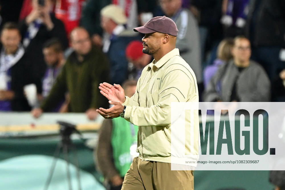Final celebration, cheering, joy, cheers, Coach Vincent KOMPANY M Soccer DFB Cup, 1st Round, VfL Osnabrück vs. FC Bayern Munich 1–4 on September 2, 2026, at the Stadion an der Bremer Brücke in Osnabrück, Germany. DFL and DFB regulations prohibit any use of photographs as image sequences and or quasi-video.