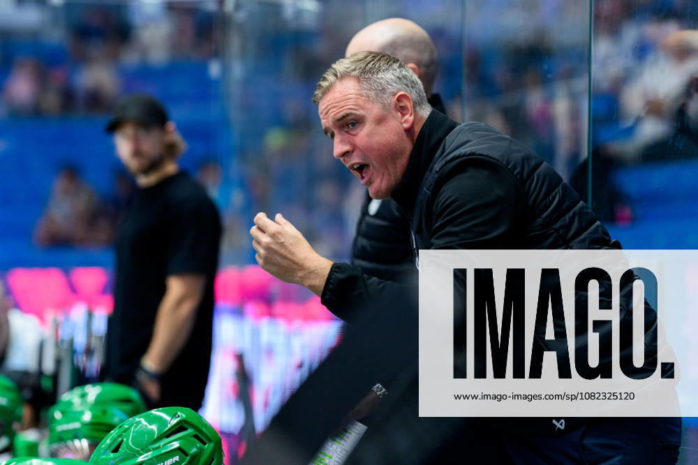 Head coach Dan Tangnes of Rögle during the CHL game between HC Plzen and Rögle on September 3, 2026 in Plzen. Photo by Mathilda Schuler. BILDBYRAN code MA MA1031 ice hockey CHL Champions Hockey League HC Plzen Rögle Rögle BBENG ice hockey CHL Champions Hockey League HC Plzen Rögle BBENG