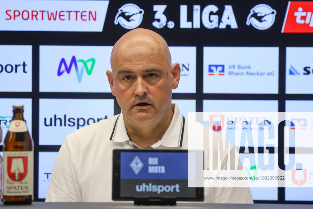 Rui Mota, Head Coach of SV Waldhof Mannheim, Post-Match Press Conference for the 3rd Division Soccer Match, Matchday 4, SV Waldhof Mannheim vs. SC Verl on September 5, 2026, at Carl Benz Stadium in Mannheim, Germany; Carl Benz Stadium, Mannheim, Germany