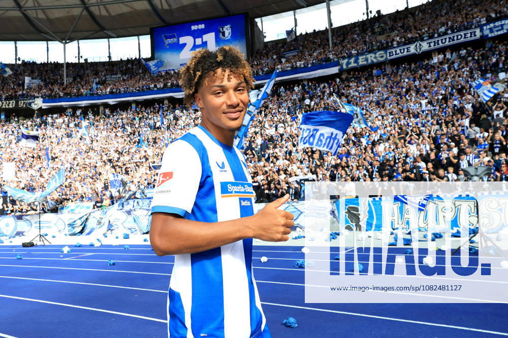 Germany, Soccer, 2. Bundesliga, Matchday, 2026–2027 Season, Berlin Olympic Stadium, Hertha BSC vs. 1. FC Magdeburg Oluwaseum Adewumi Hertha BSC Berlin 19 2nd Division DFB DFL regulations prohibit any use of photographs as image sequences and or quasi-video Berlin Berlin Olympic Stadium Berlin Germany