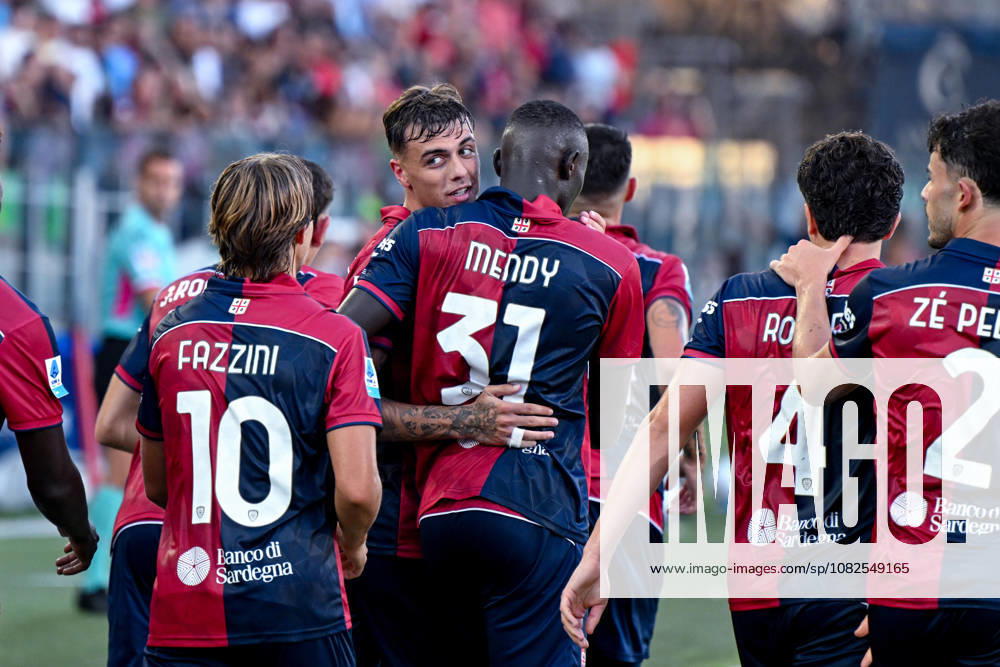 Cagliari s Daniel Maldini celebrates after scoring the goal for 1-0 during the Serie A soccer match between Cagliari Calcio and Lecce at the Unipol Domus in Cagliari, Sardinia - Monday 7th september 2026. - Soccer