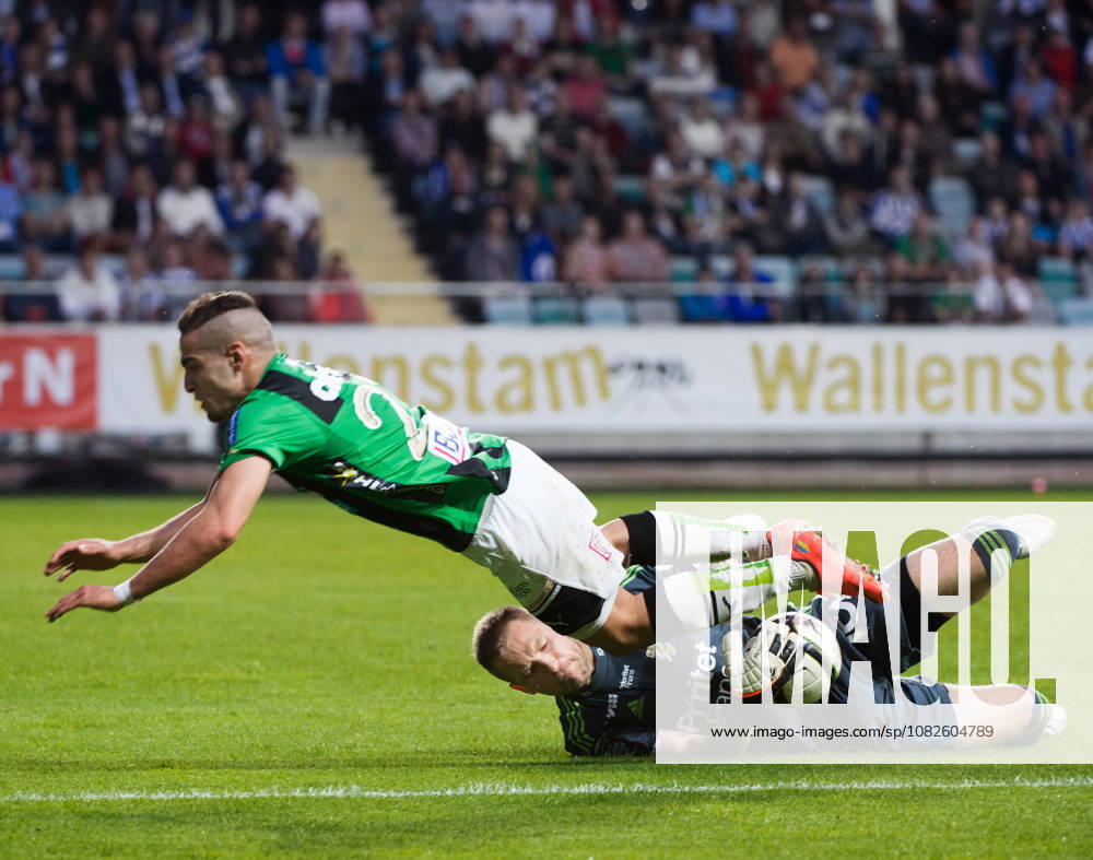 Soccer, Allsvenskan, GAIS, IFK Göteborg, Mervan Celik, GAIS, John Alvbage, goalkeeper, IFK Göteborg, Gothenburg, Sweden
