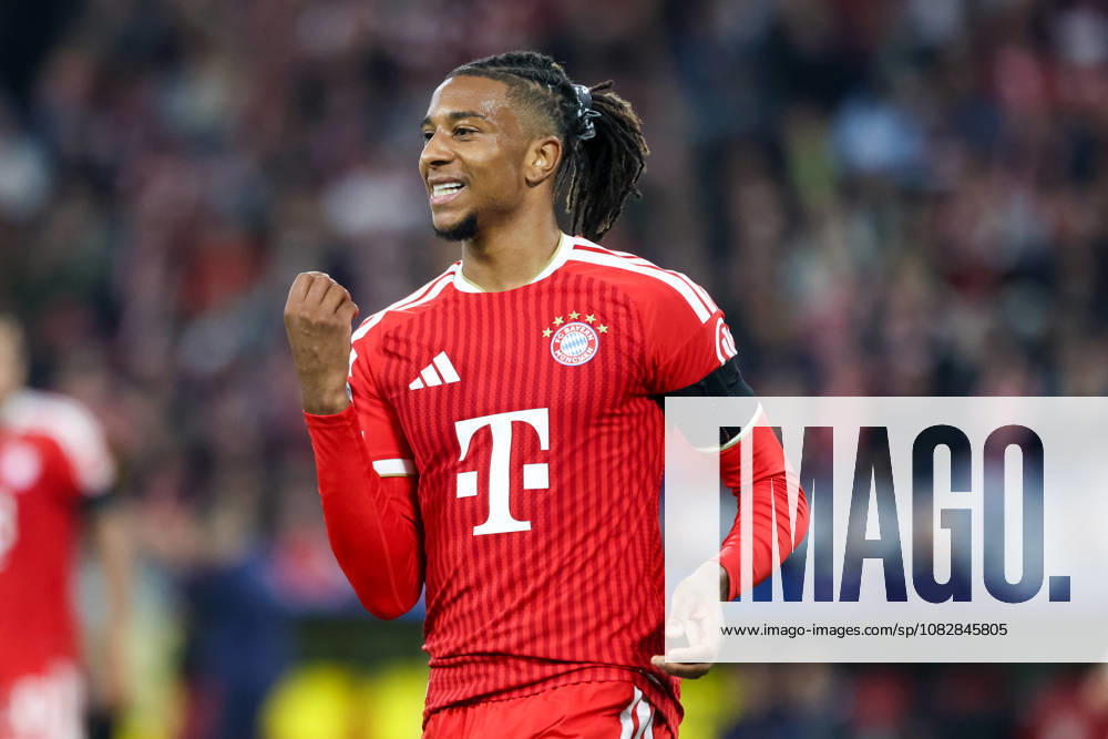 Michael Olise, FC Bayern Munich, 17, gesturing, gesture, body language, cutout, GER, FC Bayern Munich vs. FK Bodo Glimt, soccer, UEFA Champions League, group stage, Matchday 1, 2026–2027 season, September 10, 2026, GER, FC Bayern Munich vs. FK Bodo Glimt, soccer, UEFA Champions League, group stage, Matchday 1, 2026–2027 season, September 10, 2026, Munich