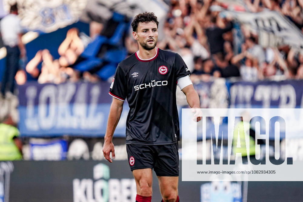 Germany Soccer Season 2026–2027, 2. Bundesliga, Matchday 5, SV Darmstadt 98 vs. Arminia Bielefeld, Merck Stadium at Böllenfalltor, Darmstadt, Maximilian Bauer, Arminia Bielefeld, 5 facial expressions, emotions, Darmstadt, Merck Stadium at Böllenfalltor, Germany