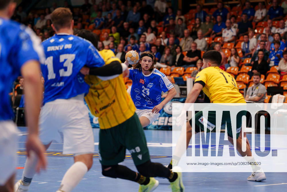 2nd Handball Bundesliga, Matchday 3: Dessau Roßlauer HV 06 vs. VfL Eintracht Hagen; Mika Schüler (Dessau Roßlauer HV 06), No. 23 on offense on September 11, 2026, at the Anhalt Arena, Dessau-Roßlau, Saxony-Anhalt, Dessau-Roßlau, Anhalt Arena, Saxony-Anhalt, Germany