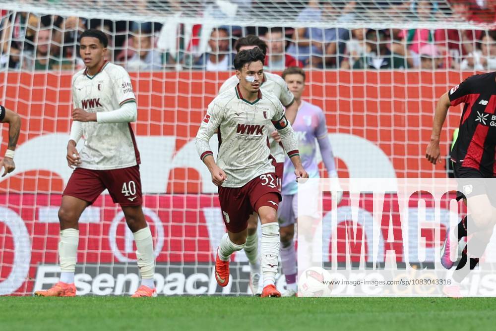 Fabian Rieder, 32, FC Augsburg; FC Augsburg vs. Bayer 04 Leverkusen; Soccer; Bundesliga 1; Matchday 3; September 12, 2026. DFB regulations prohibit any use of photographs as image sequences and or quasi-video. Augsburg, Bavaria, Germany