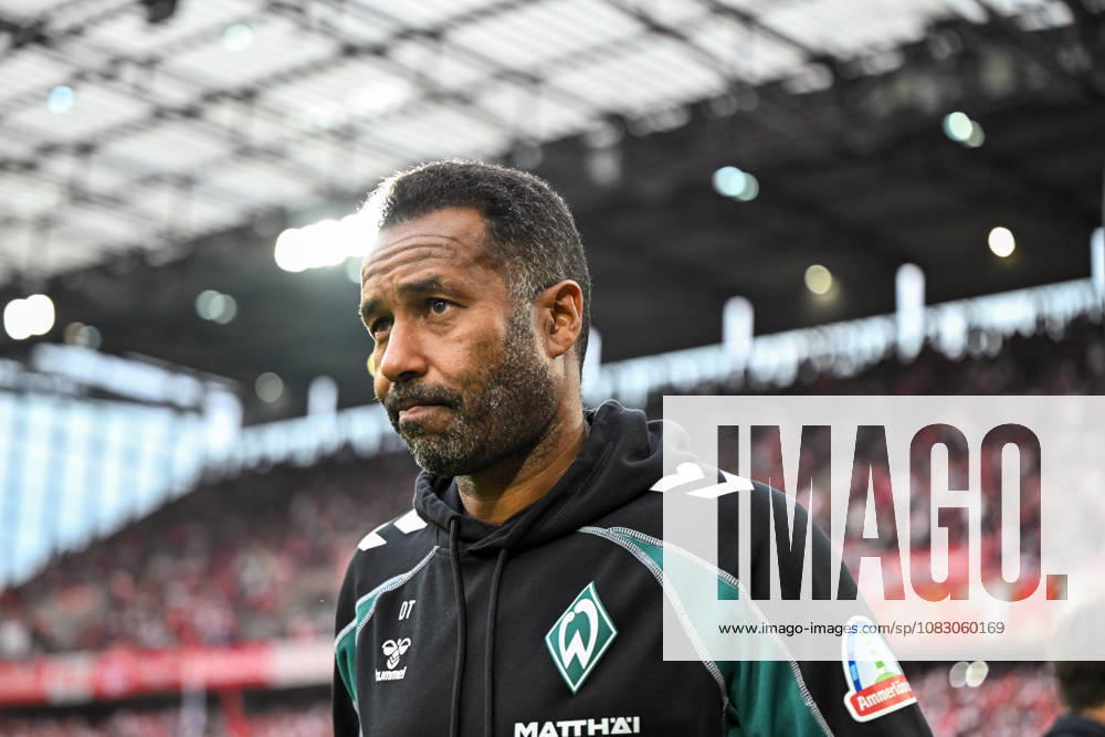 GER, Soccer, Men s, 1st Bundesliga, 2026–2027 season, Matchday 3, 1. FC Köln vs. SV Werder Bremen Daniel Thioune Werder Bremen, Coach DFB and DFL regulations prohibit any use of photographs as image sequences and or quasi-video Köln Rhein Energie Stadium, North Rhine-Westphalia, Germany