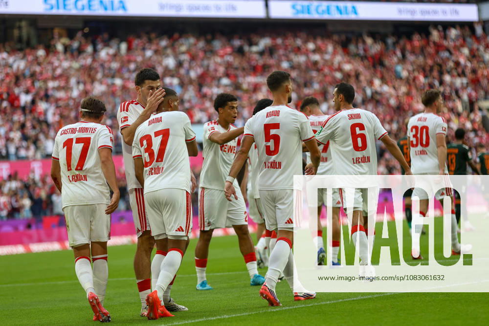 GER, Soccer, Men s, Bundesliga, 1. Bundesliga, 2026–2027 Season, 1. FC Köln vs. SV Werder Bremen, Linton Maina, 1. FC Köln, celebrating a goal, cheering with his team after scoring the 1–0 goal
