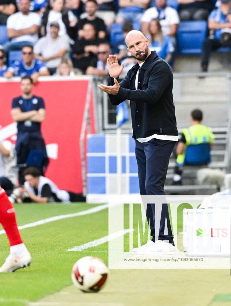 SNP Arena, Sinsheim, GER, 1. Bundesliga, TSG Hoffenheim vs. VfB Stuttgart, Coach Christian Ilzer, Hoffenheim. DFL regulations prohibit any use of photographs as image sequences and or quasi-video. Photo by Hasan Bratic, DeFodi Images
