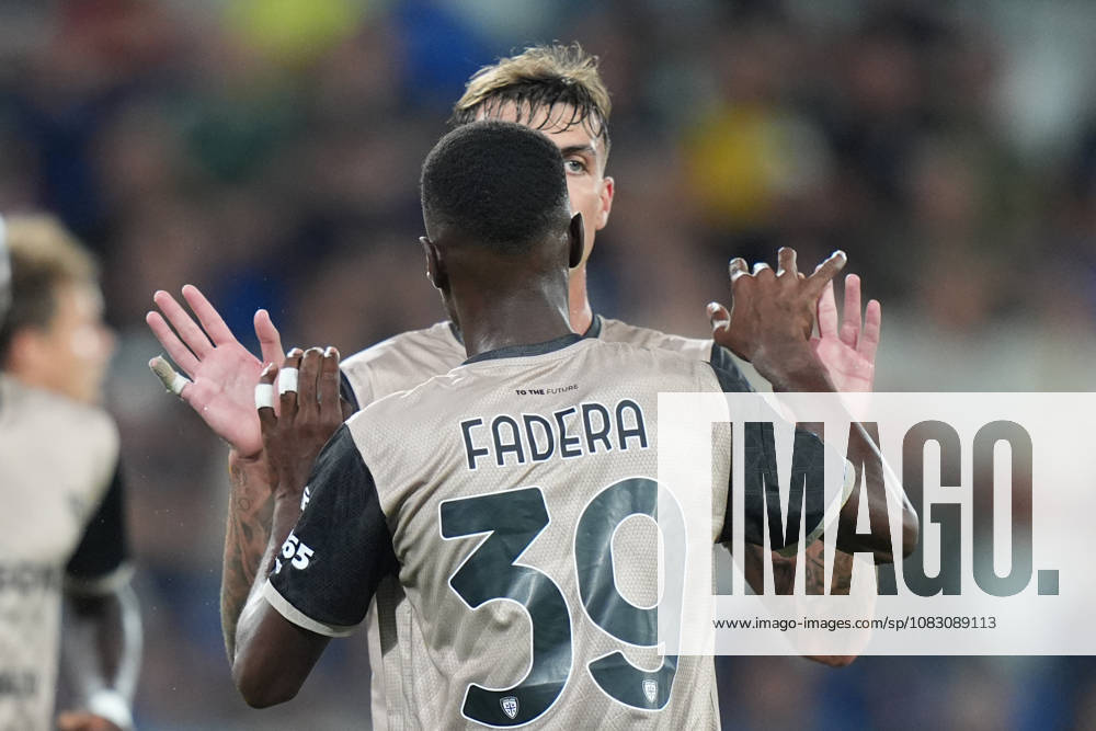 Cagliari s Daniel Maldini celebrates after scoring 1-2 during the Serie A soccer match between Atalanta and Cagliari at New Balance Arena in Bergamo , Italy - September 12, 2026. - Soccer