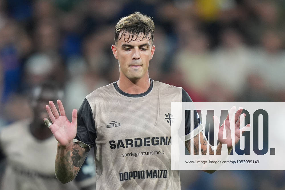 Cagliari s Daniel Maldini celebrates after scoring 1-2 during the Serie A soccer match between Atalanta and Cagliari at New Balance Arena in Bergamo , Italy - September 12, 2026. - Soccer