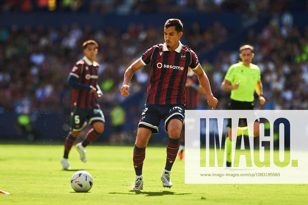 Aissa Mandi of Levante UD during the LaLiga EA Sports match between Levante UD and FC Barcelona at Estadi Ciutat de Valencia on September 13, 2026, in Valencia, Spain